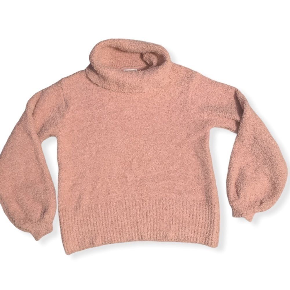 Ruby Moon Small Teddy Cowl Neck Sweater Pink